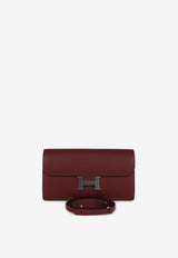 Constance To Go Wallet in Rouge H Epsom with Palladium Hardware