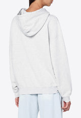 Anine Bing Harvey Logo Print Hooded Sweatshirt Gray S-08-5185-030CO/R_ANINE-030