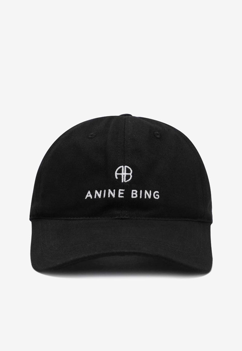 Anine Bing Jeremy Logo Baseball Cap Black S-12-9084CO/R_ANINE-000