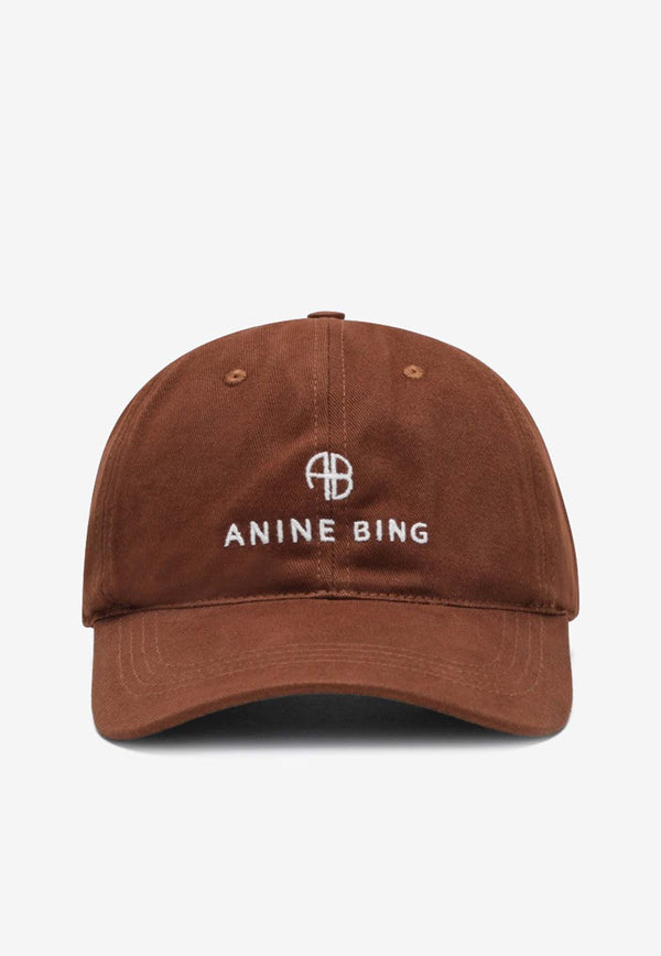 Anine Bing Jeremy Logo Baseball Cap Brown S-12-9084CO/R_ANINE-220