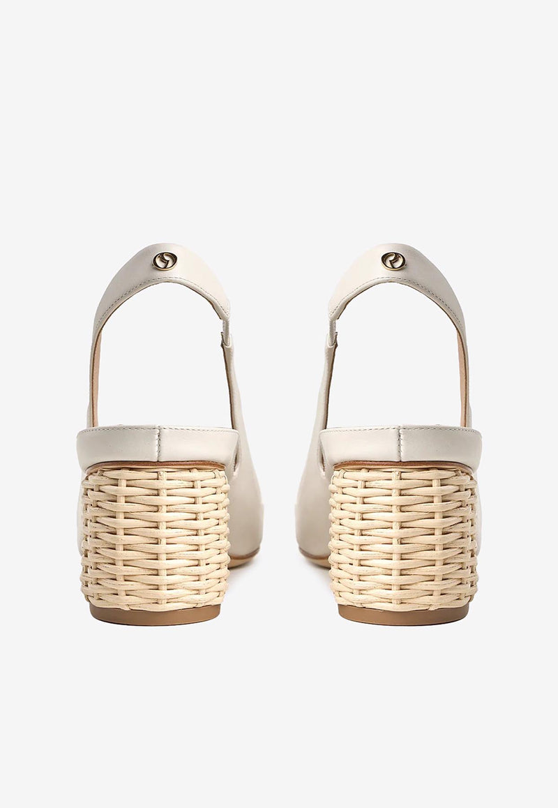 RODO Mariel 55 Slingback Pumps White S010140894_WHITE MULT