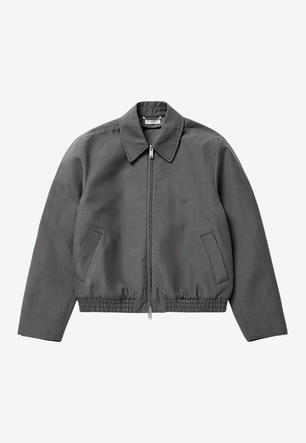 1989 Studio Logo Embroidered Zip-Up Jacket Gray S03MBG003FAB002/Q_1989-1200