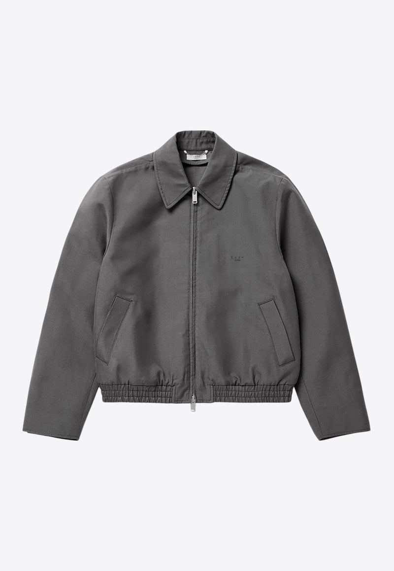 1989 Studio Logo Embroidered Zip-Up Jacket Gray S03MBG003FAB002/Q_1989-1200