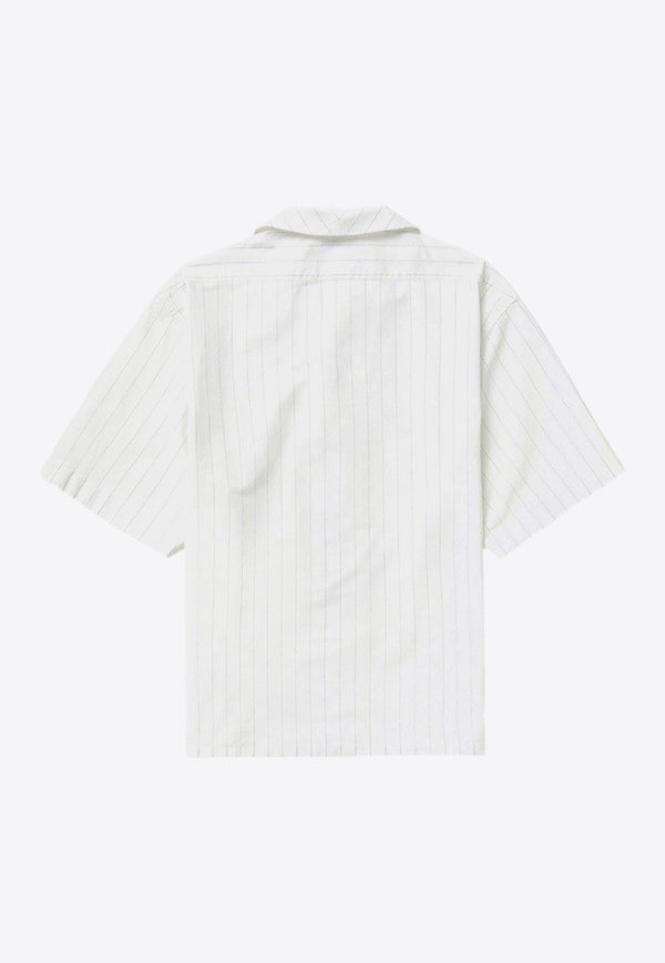 1989 Studio Striped Short-Sleeved Shirt White S03MFB003FAB002/Q_1989-4000