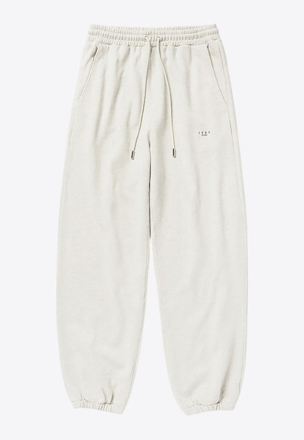 1989 Studio JP Logo Embroidered Track Pants Cream S03MME005UFLE002/Q_1989-4200