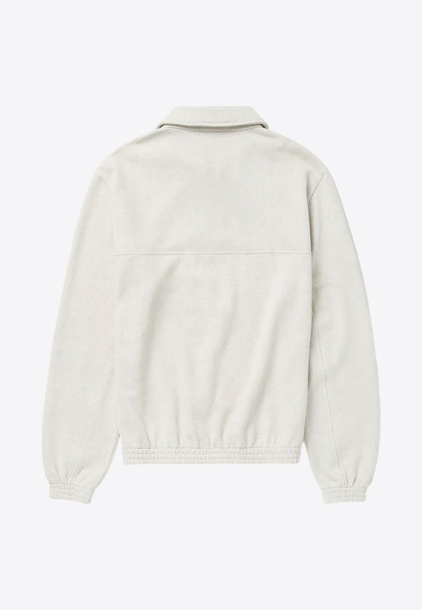 1989 Studio Embroidered Logo Half-Zip Sweatshirt Cream S03MMG001FLE001/Q_1989-4200