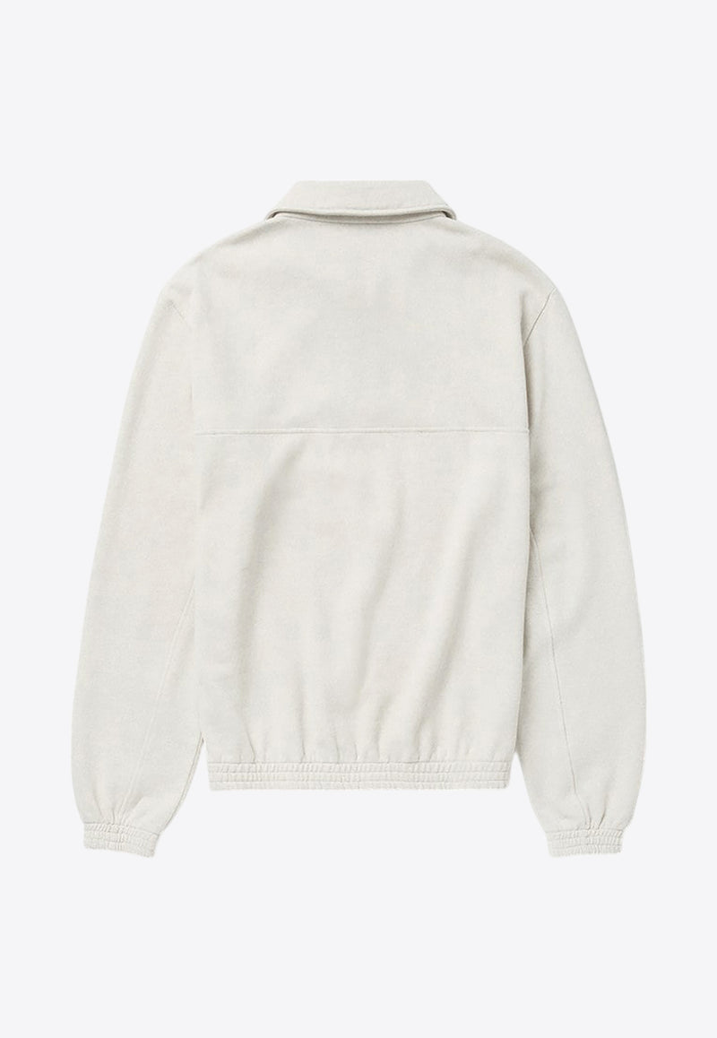 1989 Studio Embroidered Logo Half-Zip Sweatshirt Cream S03MMG001FLE001/Q_1989-4200