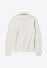 1989 Studio Embroidered Logo Half-Zip Sweatshirt Cream S03MMG001UFLE001/Q_1989-4200