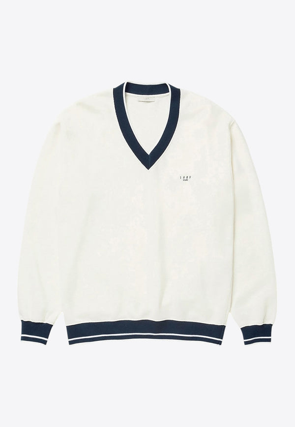 1989 Studio V-neck Logo Sweatshirt  Off-white S03MMH001FLE001/Q_1989-4100
