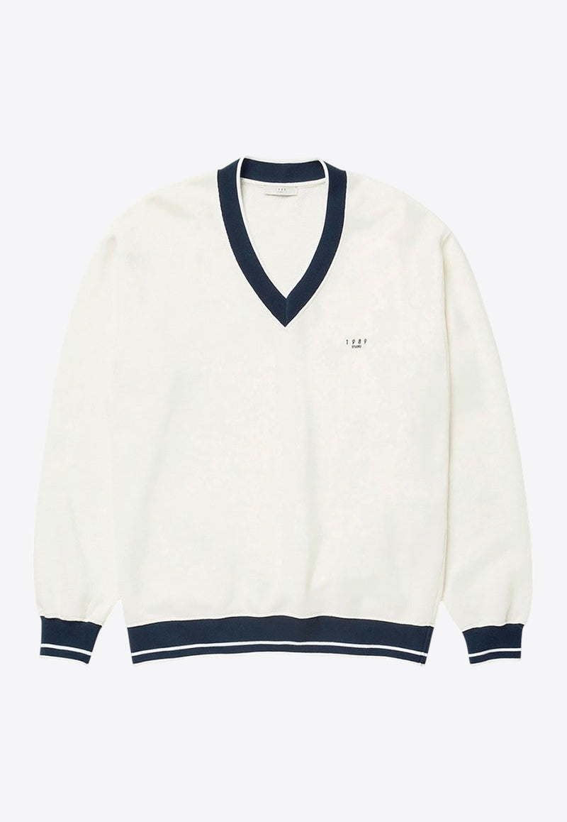 1989 Studio V-neck Logo Sweatshirt  Off-white S03MMH001FLE001/Q_1989-4100