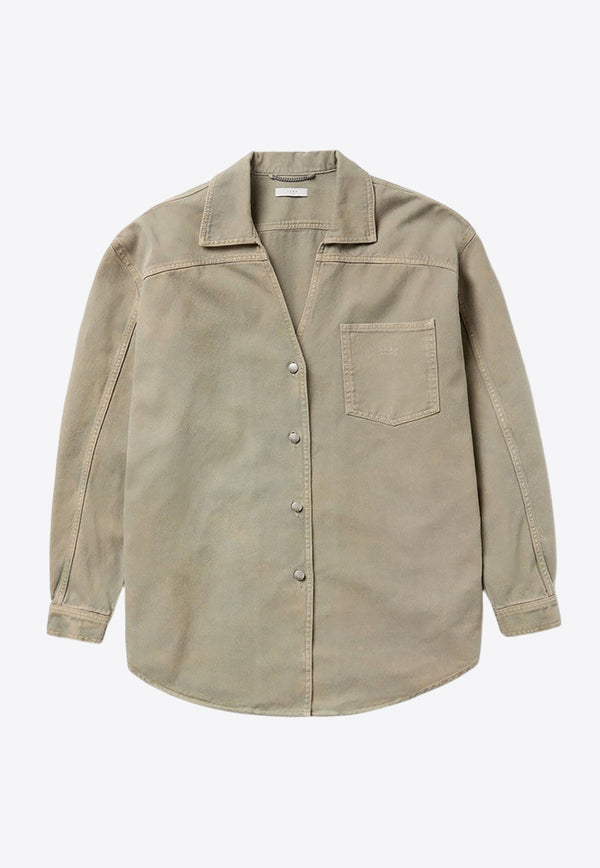 1989 Studio Button-Up Denim Overshirt Brown S03UCC003FAB001/Q_1989-2400