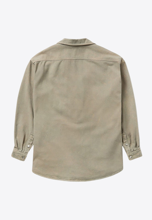 1989 Studio Button-Up Denim Overshirt Beige S03UCC003UFAB001/Q_1989-2400