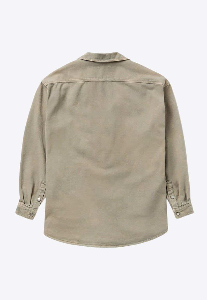 1989 Studio Button-Up Denim Overshirt Beige S03UCC003UFAB001/Q_1989-2400