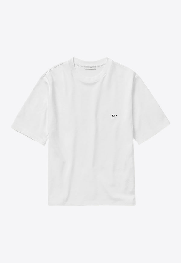 1989 Studio Logo Embroidered Crewneck T-shirt White S03UEB001JER002/Q_1989-4000