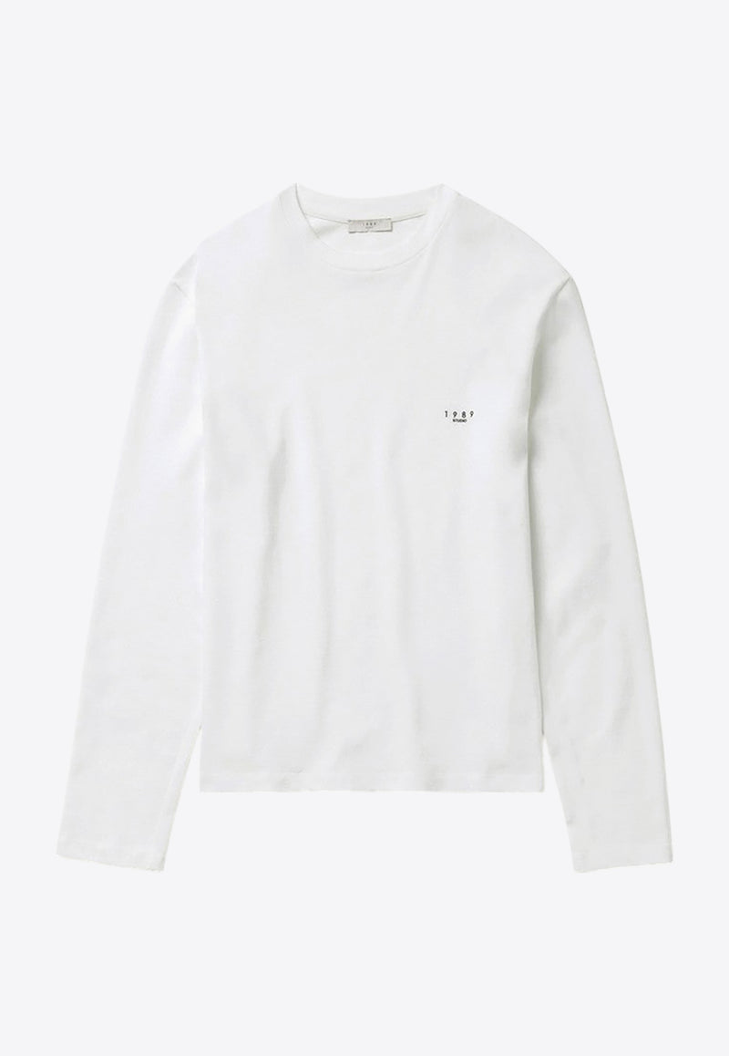 1989 Studio Logo Embroidered Long-Sleeved T-shirt White S03UEC001UJER001/Q_1989-4000