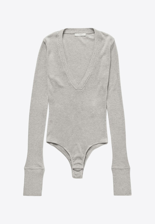1989 Studio Waffle V-neck Bodysuit Gray S03WEG001JER001/Q_1989-1100