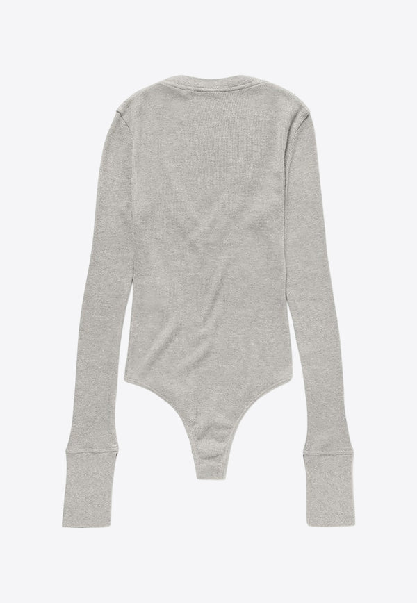 1989 Studio Waffle V-neck Bodysuit Gray S03WEG001JER001/Q_1989-1100