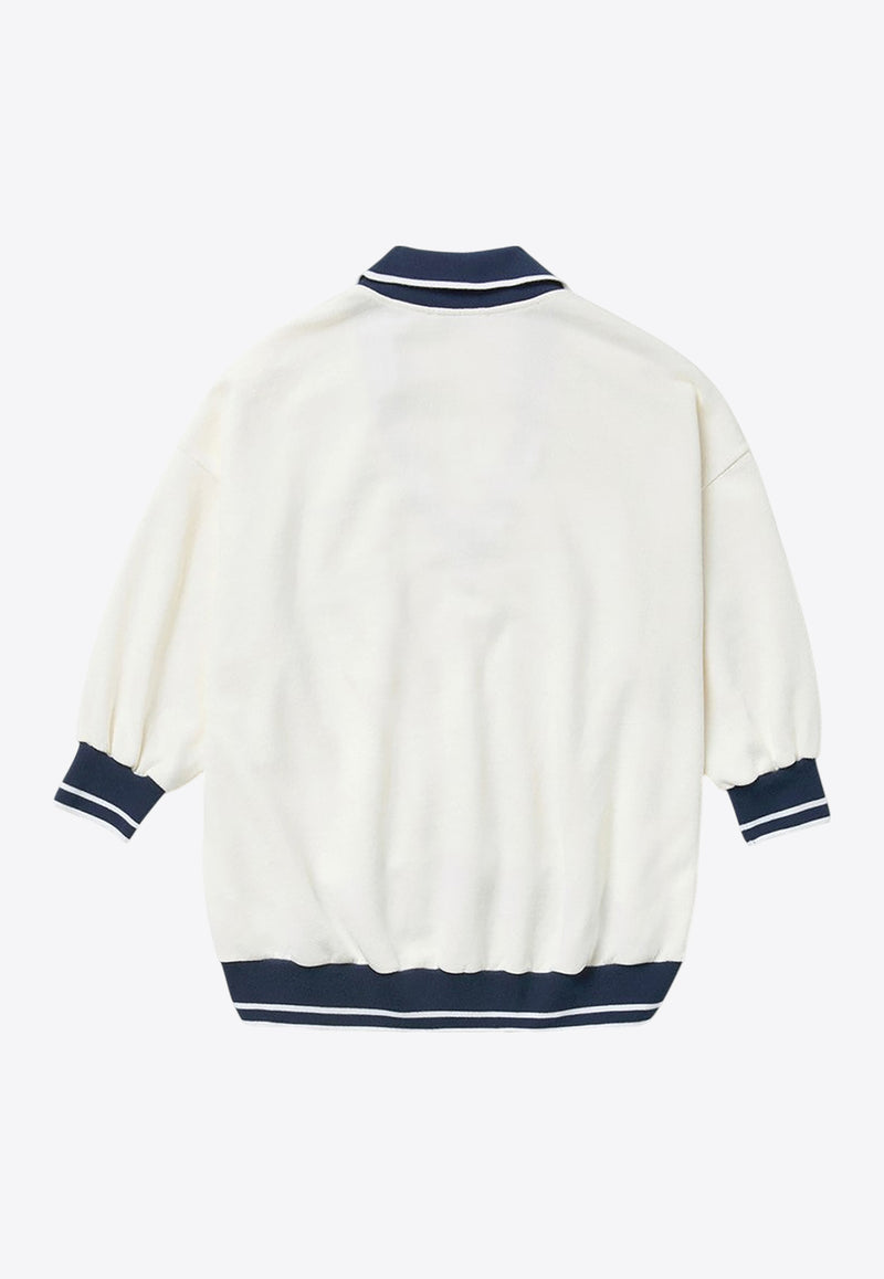 1989 Studio JP V-neck Polo T-shirt White S03WMH001FLE001/Q_1989-4100