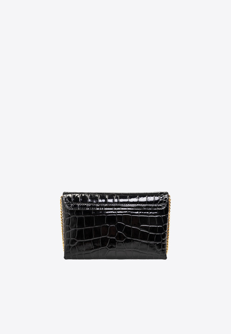 Tom Ford Mini Monarch Shoulder Bag in Croc-Embossed Leather S0456-LCL395X 1N001