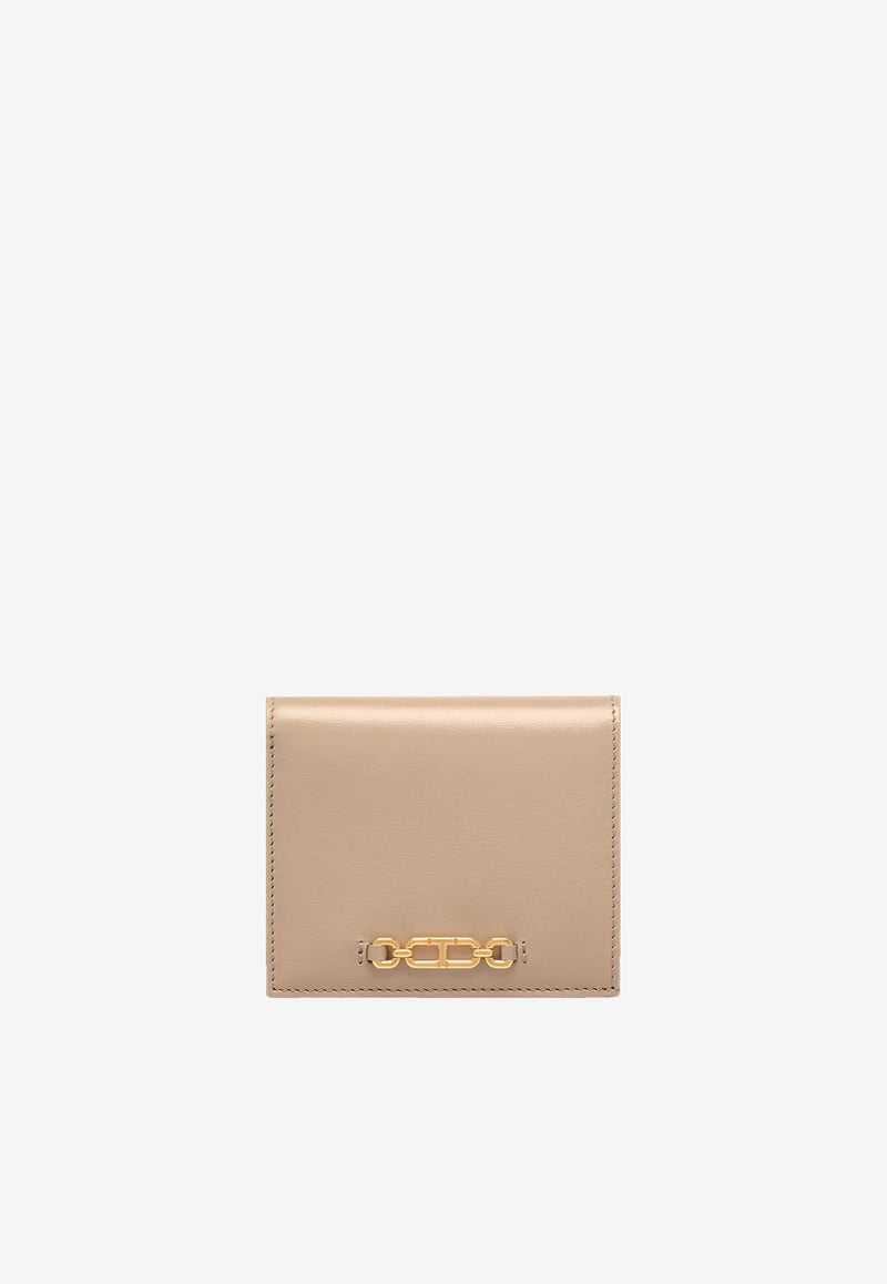 Tom Ford Leather Compact Wallet S0485-LCL056X 1J013 Beige