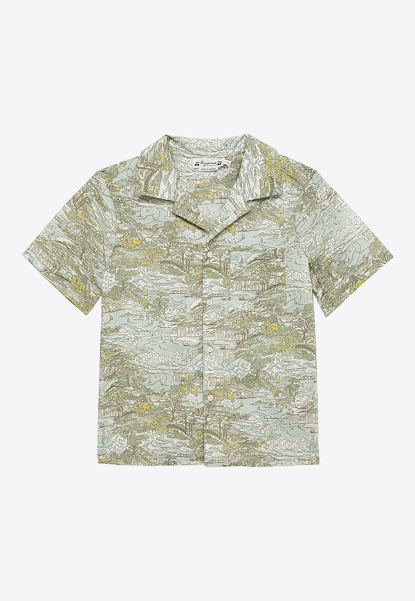 Bonpoint Boys Graphic-Pattern Short-Sleeved Shirt S04BSHW00020-ACO/O_BONPO-645B