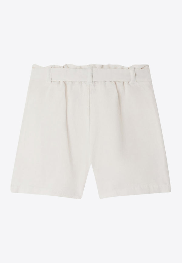 Bonpoint Girls Nath Paperbag Shorts White S04GBEW00052-BVI/O_BONPO-002