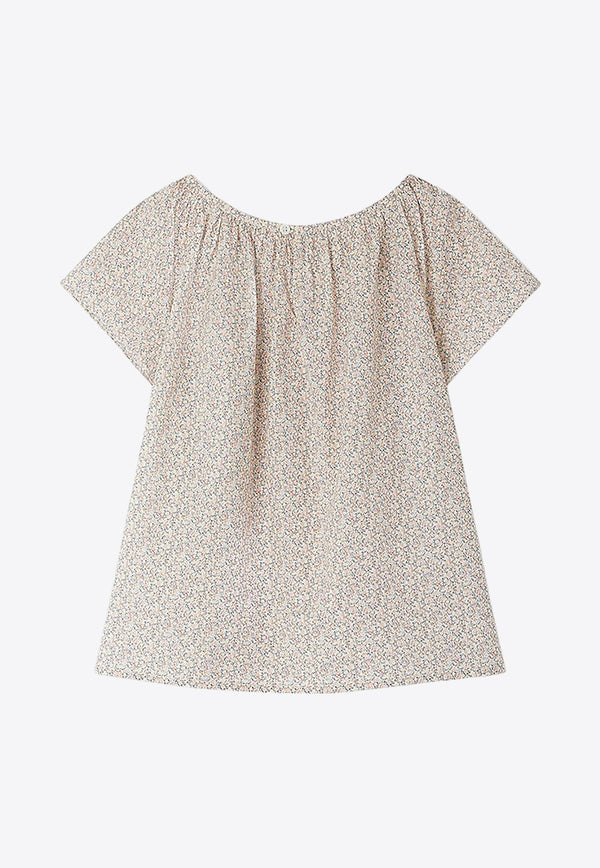 Bonpoint Girls Grenade Floral Print Blouse Pink S04GBLW00011-BCO/O_BONPO-625B
