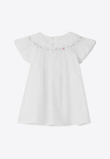 Bonpoint Girls Fillys Floral Embroidered Blouse White S04GBLW00021CO/O_BONPO-002