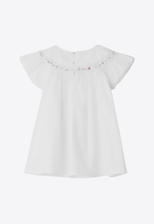 Bonpoint Girls Fillys Floral Embroidered Blouse White S04GBLW00021CO/O_BONPO-002