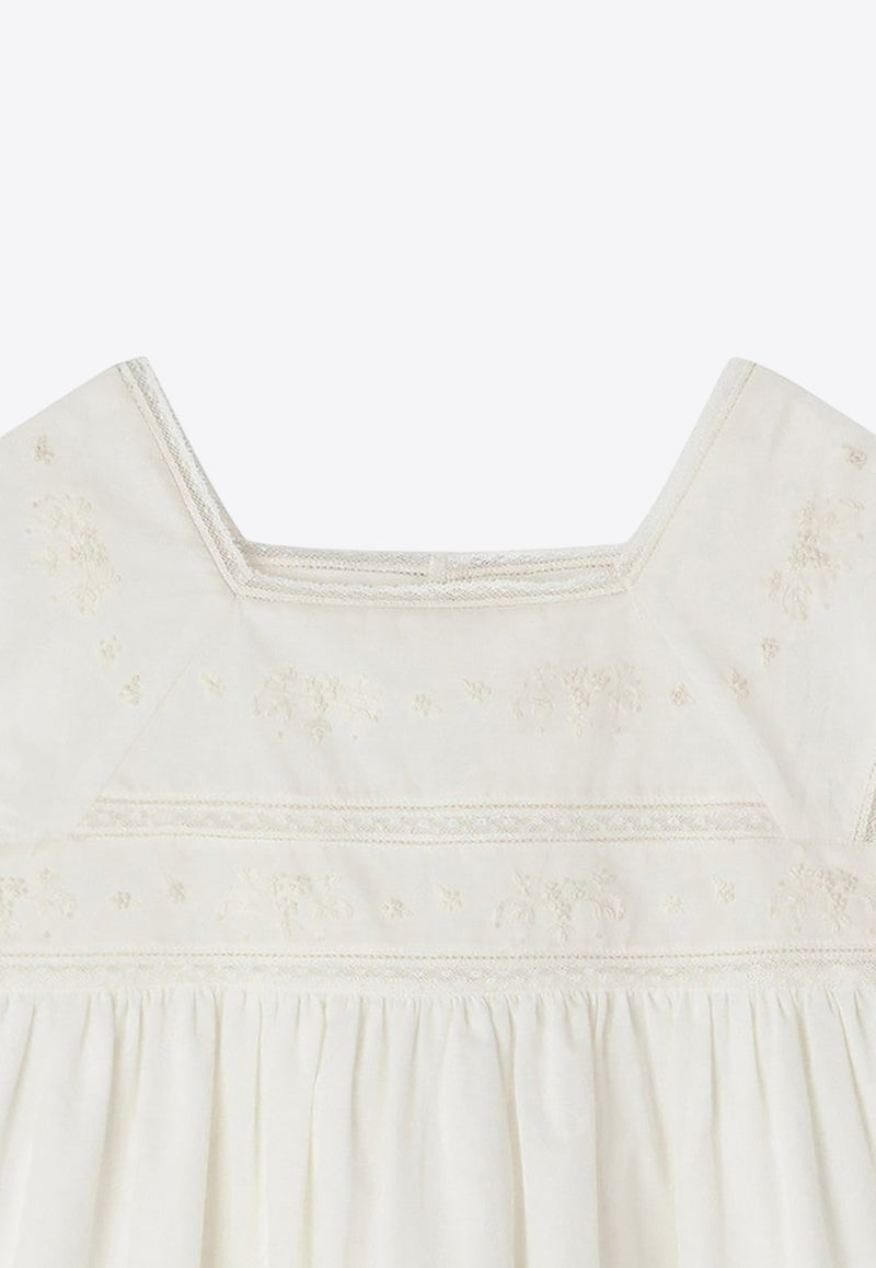 Bonpoint Girls Framboise Lace-Trimmed Dress White S04GDRW00002-ACO/O_BONPO-002