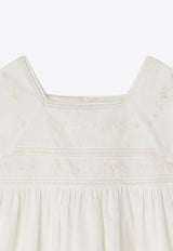 Bonpoint Girls Framboise Lace-Trimmed Dress White S04GDRW00002-BCO/O_BONPO-002