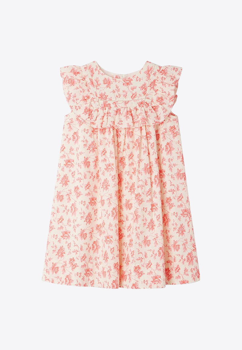 Bonpoint Girls Charlyne Floral Print Dress Pink S04GDRW00017-ACO/O_BONPO-528