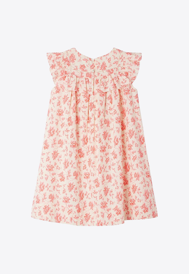 Bonpoint Girls Charlyne Floral Print Dress Pink S04GDRW00017-ACO/O_BONPO-528