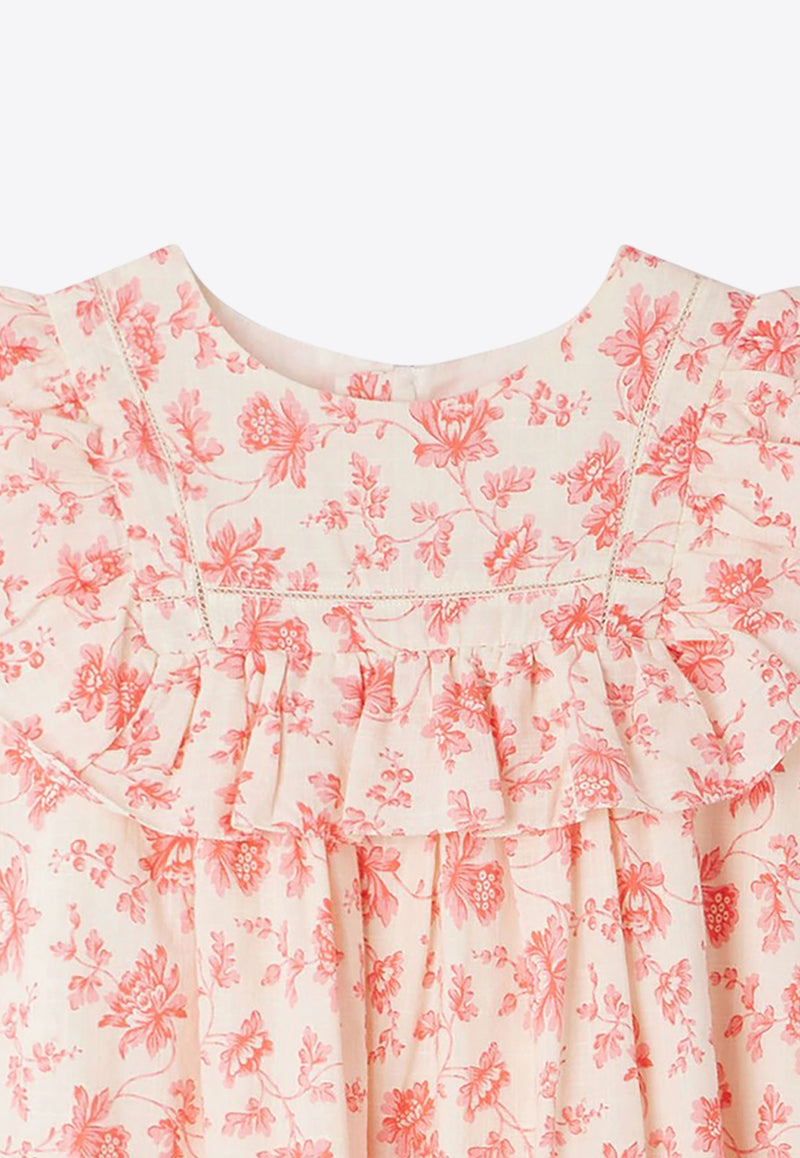 Bonpoint Girls Charlyne Floral Print Dress Pink S04GDRW00017-ACO/O_BONPO-528