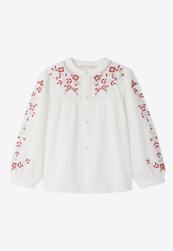 Bonpoint Girls Fifi Floral-Embroidered Blouse S04GSHW00002-BCO/O_BONPO-004