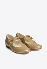 Bonpoint Girls Tam Mary-Jane Ballet Flats Gold S04GSOL00006-BLE/O_BONPO-032C