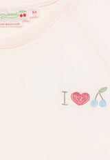Bonpoint Girls Asmae Short-Sleeved T-shirt S04GTSK00002CO/O_BONPO-121A Pink