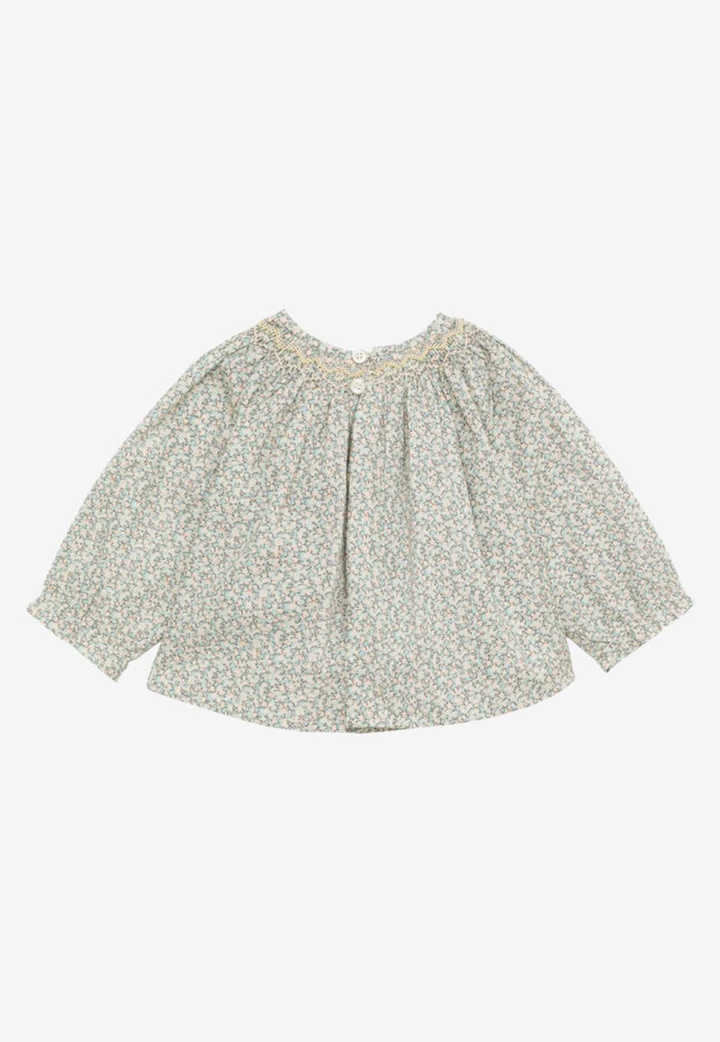 Bonpoint Baby Girls Long-Sleeved Floral Blouse