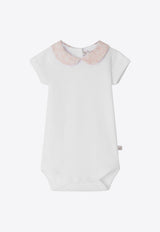 Bonpoint Baby Girls Calix Onesie with Floral Collar Pink S04NUNK00001CO/O_BONPO-521A
