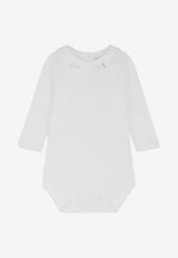 Bonpoint Baby Girls Cygne Embroidered-Collar Onesie White S04NUNK00003CO/O_BONPO-134