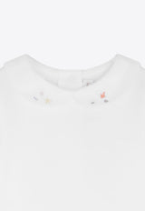 Bonpoint Baby Girls Cygne Embroidered-Collar Onesie White S04NUNK00003CO/O_BONPO-134