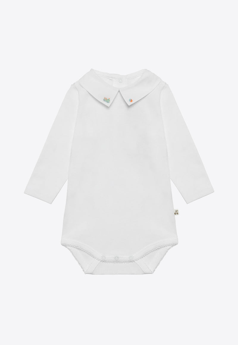 Bonpoint Babies Juillet Embroidered Onesie White S04OUNK00002CO/O_BONPO-137C