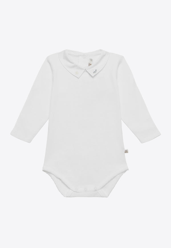 Bonpoint Babies Juillet Embroidered Bodysuit Vanilla S04OUNK00003CO/O_BONPO-131