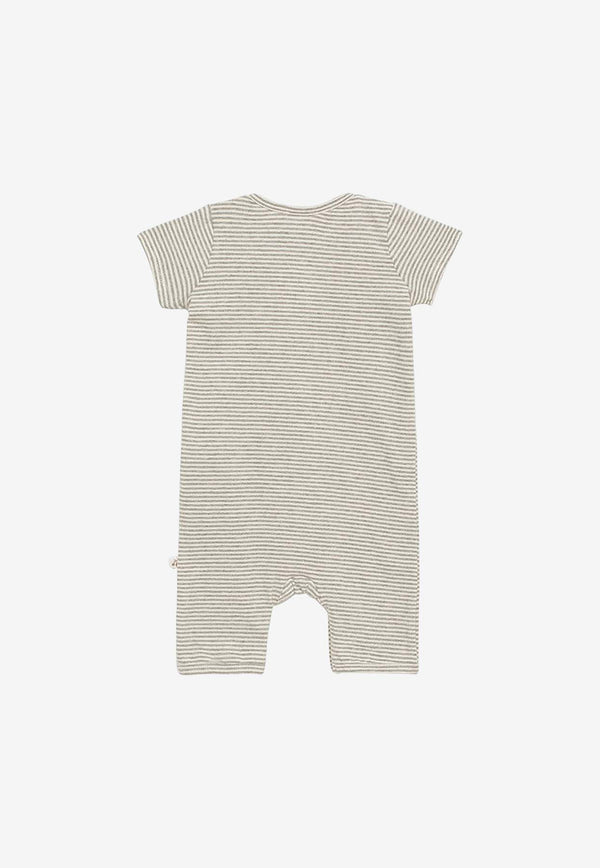 Bonpoint Babies Striped Romper Gray