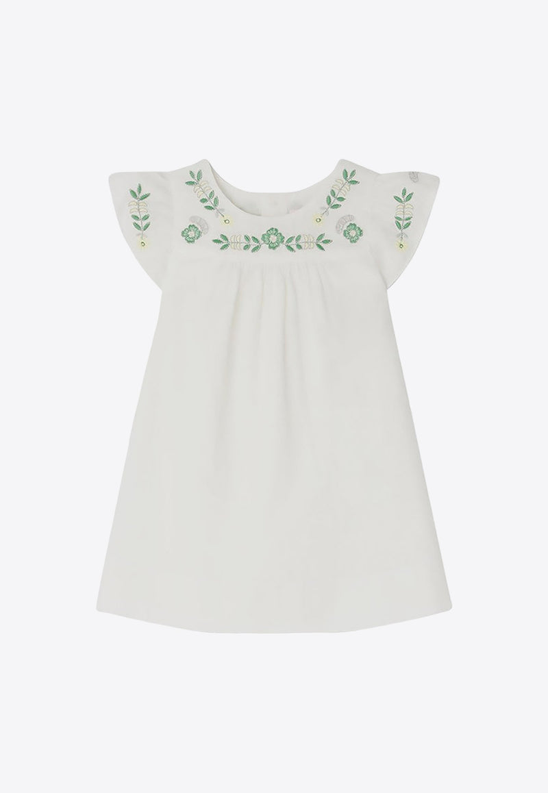 Bonpoint Baby Girls Laurie Embroidered Dress White S04XDRW00004-ACO/O_BONPO-004