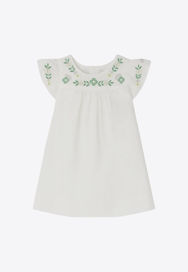 Bonpoint Baby Girls Laurie Embroidered Dress White S04XDRW00004-BCO/O_BONPO-004