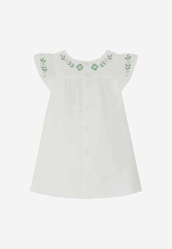 Bonpoint Baby Girls Laurie Embroidered Dress White S04XDRW00004-BCO/O_BONPO-004