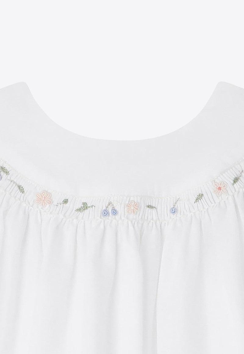 Bonpoint Baby Girls Amantine Floral Embroidered Dress White S04XDRW00006-ACO/O_BONPO-002