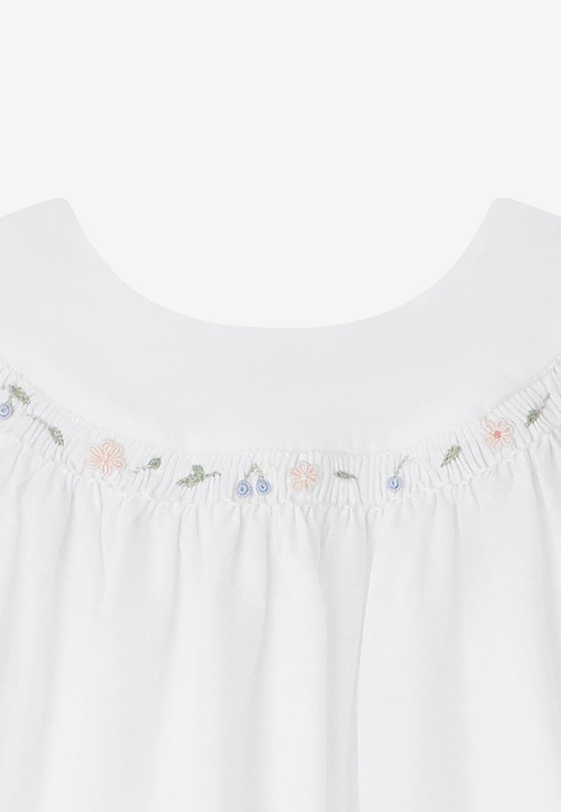 Bonpoint Baby Girls Amantine Floral Embroidered Dress White S04XDRW00006-BCO/O_BONPO-002