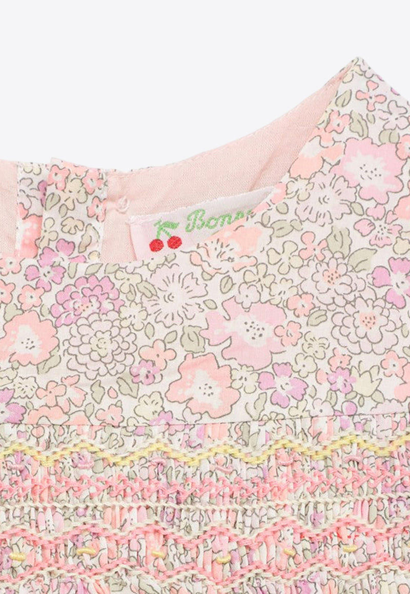 Bonpoint Baby Girls Floral Pleated Dress S04XDRW00013CO/O_BONPO-523